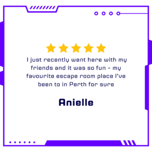 Capturing the essence of satisfaction in a review. Join the countless voices praising our escape room experience in Perth – where excitement meets acclaim, and every adventure leaves a lasting impression.