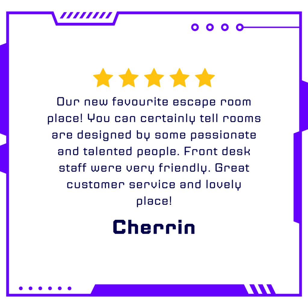 Feel the positivity in our reviews! Join the chorus of delighted voices as adventurers share their experiences, painting a vivid picture of the excitement and satisfaction found in our Perth escape rooms.